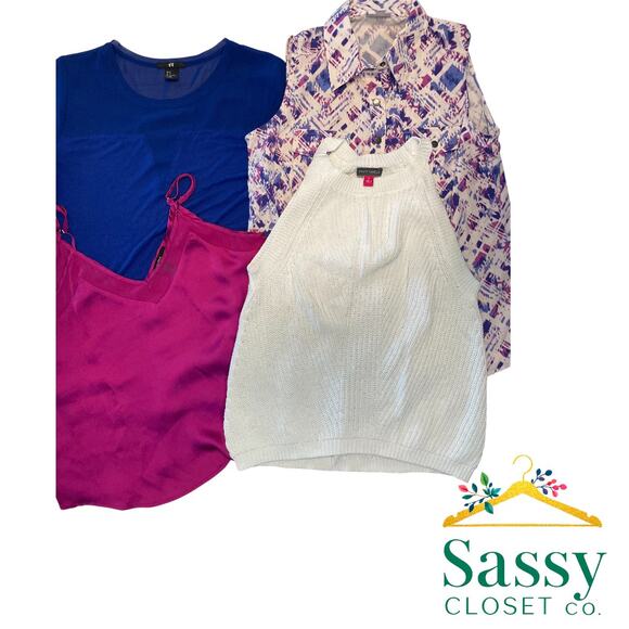 4 Top Bundle | Size Small | Vince Camuto., LuLaRoe, H&M, Forever 21 | EUC - Picture 1 of 11